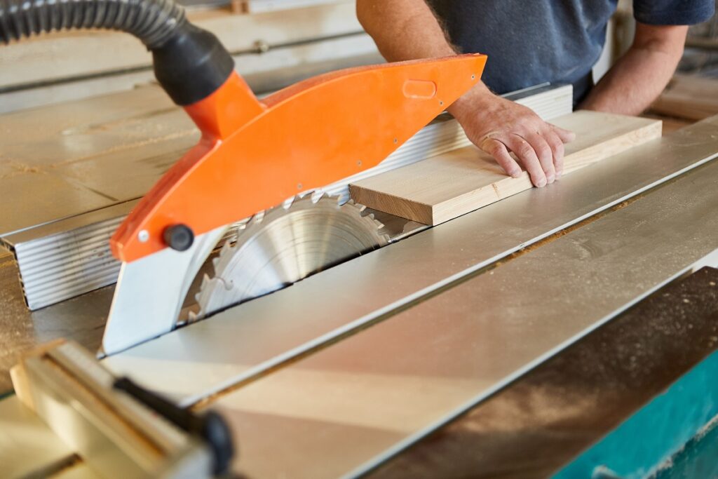 working with hybrid table saw